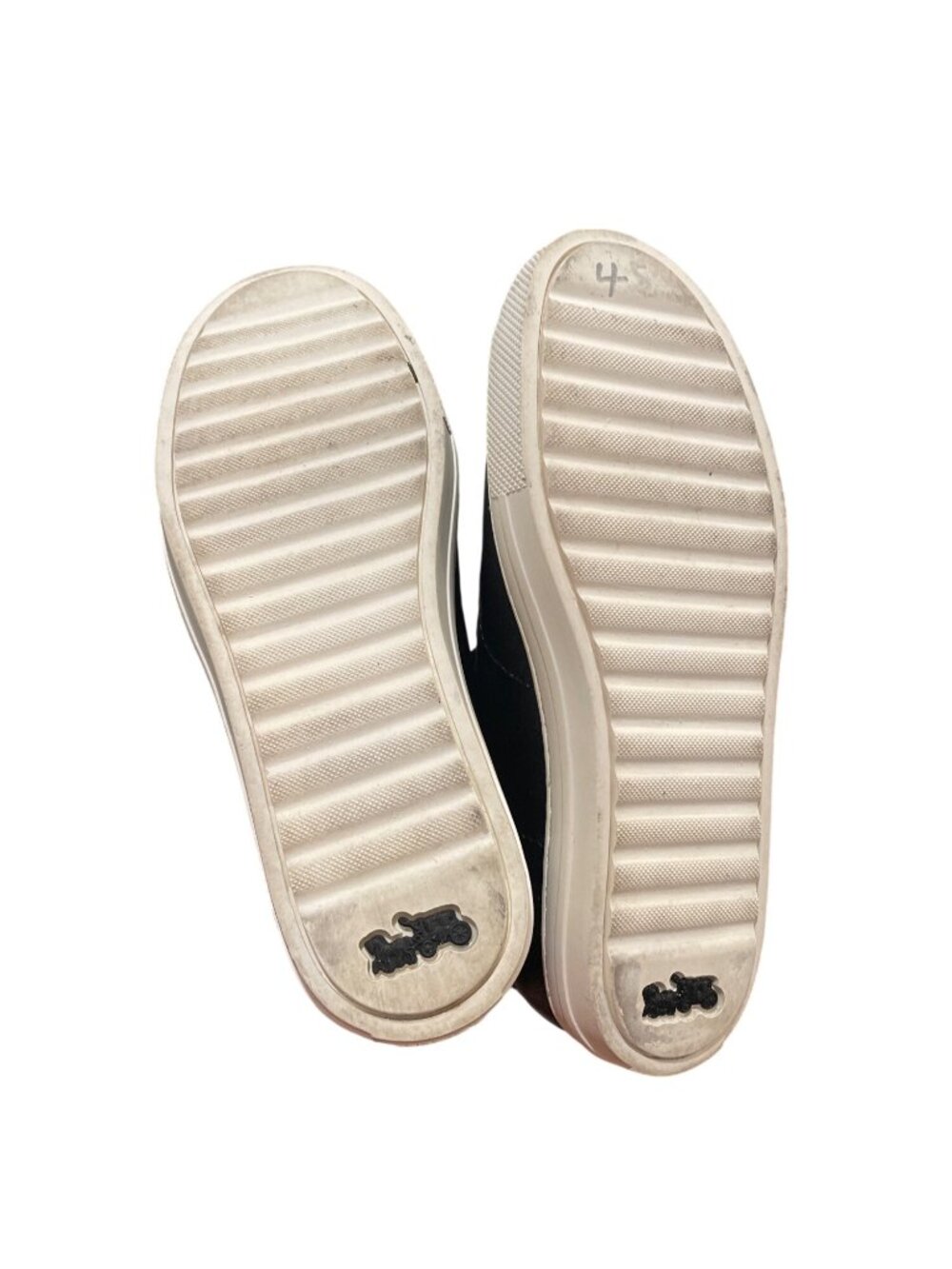 Coach wms black leather low top shark embroided Lightning sneaekrs sz 8D SKU 10- - Picture 6 of 16